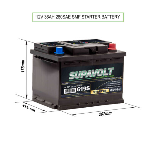 Supavolt Car Starter Batteries SV619S
